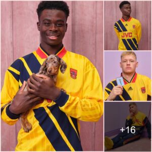 BIG INSPIRATION: Arsenal talents Aaron Ramsdale, Bukayo Saka, and Smith Rowe collaborate with Adidas Origin to launch a new collection inspired by the legendary style of 1986