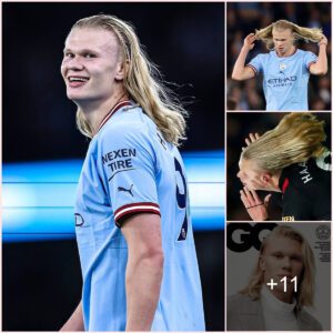 Man City star Erling Haaland wowed fans when he let his hair down like a young woman