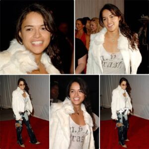 Michelle Rodriguez Arrives in Style at Cirque Du Soleil's 'Delirium' Opening at Staples Center