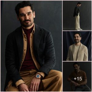 GENTLEMAN: Former Man City star Ilkay Gundogan shows off the elegant style in a photoshoot with MR.PORTER