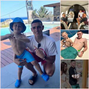 Ronnie Foden, the son of Manchester City’s star player Phil Foden, is currently enjoying a well-deserved holiday with his parents in Greece.