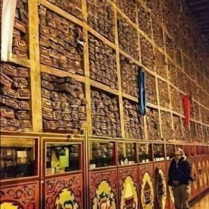 Sakya Monastery. The Library Was Discovered In Tibet Behind A Huge Wall (60 Meters Long And 10 Meters High). It Contains 84,000 Secret Manuscripts,which Include The History Of Mankind Over 1000 Years Old