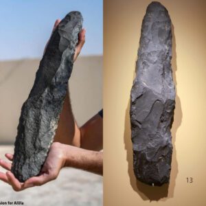 "Archaeological Sensation: Massive Hand Axe from 200,000 Years Ago Discovered in Saudi Arabia