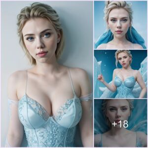 "Enchanting Elsa: Scarlett Johansson's Stunning Cosplay in Top-notch Animation"