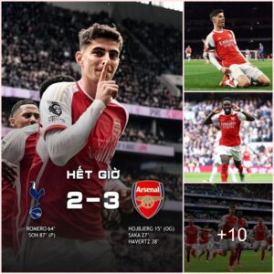 Arsenal fans celebrate 'happy St Totteringham's day' after the Gunners' tense 3-2 win over Tottenham puts them 20 points clear of their bitter foes