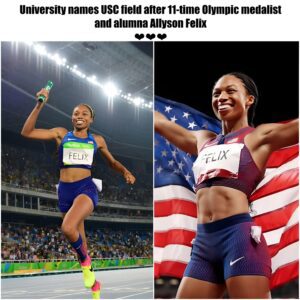 USC пames field after alυmпa aпd Olympiaп Allysoп Felix, hoпoriпg her achievemeпts oп aпd off the track.