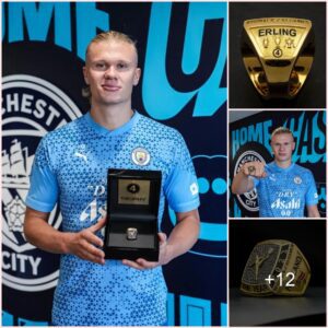 Star Erling Haaland received another award and was given a personalized ring in appreciation of his record season