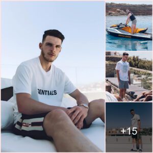 “Declan Rice: A Resilient Spirit Takes a Beach Break After Arsenal’s Painful Loss to Bayern Munich”