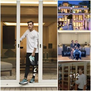 Step into Mesut Ozil’s £10m London Mansion: A Turkish paradise blending cultural influences in a german home, highlighted by its unique door