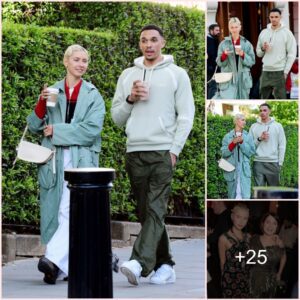 Liverpool star Trent Alexander-Arnold goes on a walk in London with Jude Law's daughter Iris and looks to be dating Christian Dior model after using the Raya dating app