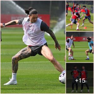 HOLDING HOPE: No Van Dijk, Liverpool stars show BIG determination while Salah look so happy in training session for Tottenham clash to continue EPL race