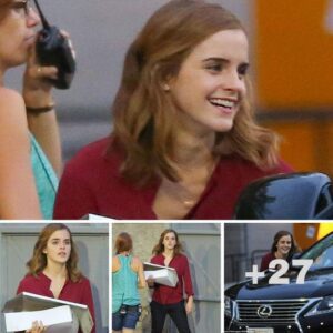 That's a wrap! Grinning Emma Watson heads home after a long day of filming Tom Hanks movie The Circle