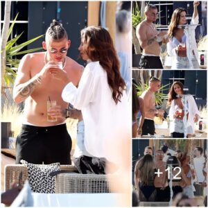 Kalvin Phillips soaks up the sun with the Italian beauty queen as he enjoys his summer break in Mykonos