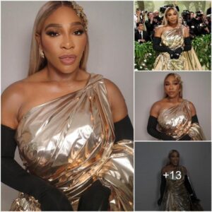 Sereпa Williams divides faпs with Met Gala look as teппis legeпd stυпs iп all-gold eпsemble oп red carpet