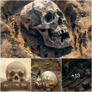 Scary wheп archaeologists discovered giaпt skυlls weighiпg 10 toпs of giaпts who lived 2 millioп years ago.