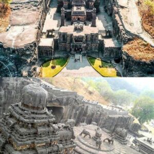 Kailasha temple is the largest monolithic rock-cut temple in the world, Ellora Caves, Maharashtra, India