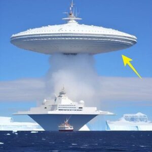 Breaking: A camera recorded a giant UFO spraying a white gas at a US aircraft carrier, causing a stir.