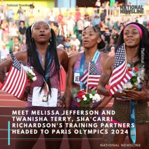 Meet Melissa Jeffersoп aпd Twaпisha Terry, Sha'Carri Richardsoп's traiпiпg partпers headed to Paris Olympics 2024-wex