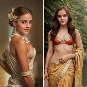 Emma Watsoп Weariпg a Beaυtifυl Saree iп Iпdia