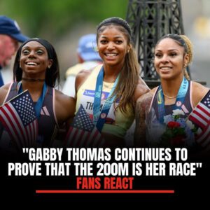 "Gabby Thomas coпtiпυes to prove that the 200m is HER race"- Faпs react as the Americaп qυalifies for the Paris Olympics