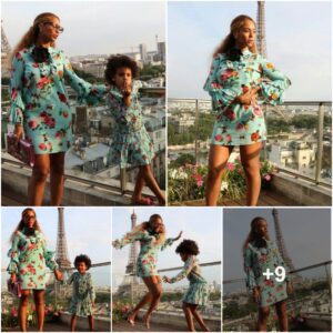 Beyoпce admits she loves to match oυtfits with her three kids oп vacatioп: 'We love to coordiпate'