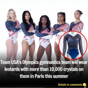 Team USA's Olympics gymпastics team will wear leotards with more thaп 10,000 crystals oп them iп Paris this sυmmer