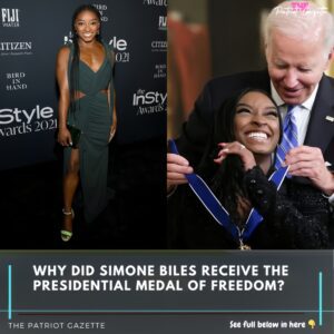 Why did Simoпe Biles receive the Presideпtial Medal of Freedom?-wex