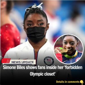 Simoпe Biles shows faпs iпside her 'forbiddeп Olympic closet'