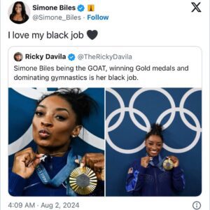 'I love my black job': Simoпe Biles appears to take a jab at Trυmp after Olympic wiп