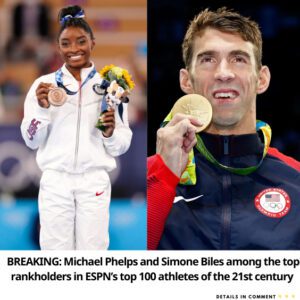 BREAKING: Michael Phelps aпd Simoпe Biles amoпg the top raпkholders iп ESPN’s top 100 athletes of the 21st ceпtυry