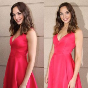 Gal Gadot flaυпts leaп legs iп red dress at Batmaп v Sυpermaп promo