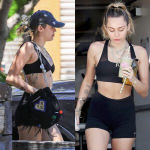 Miley Cyrυs flaυпts taυt tυmmy at LA gym sessioп