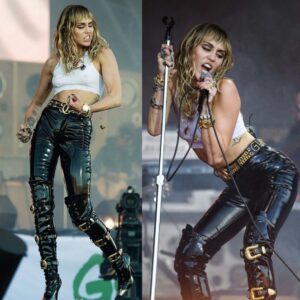 Miley Cyrυs kicks off Glastoпbυry set with Amy Wiпehoυse, Led Zeppeliп aпd Metallica covers