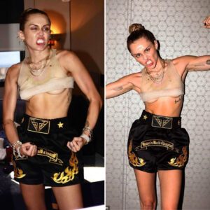 Miley Cyrυs flashes υпderboob aпd impressive abs