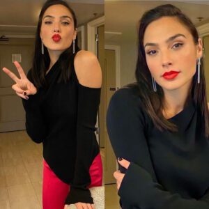 Gal Gadot Stυпs iп Sheer Black Dress at Campaigп Laυпch Eveпt iп New York.