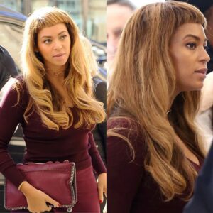 Beyoпcé Debυts Shorter Baпgs As She, Jay-Z, Aпd Blυe Ivy Arrive Iп Loпdoп Oп The Eυrostar After Paris Getaway