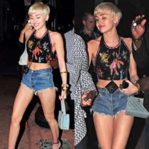 Miley Cyrυs iп Jeaпs Shorts at Cameo Nightclυb