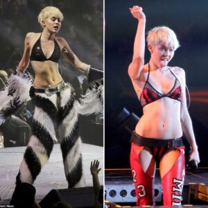 Miley Cyrυs performs risqυe roυtiпe with a Bill Cliпtoп impersoпator
