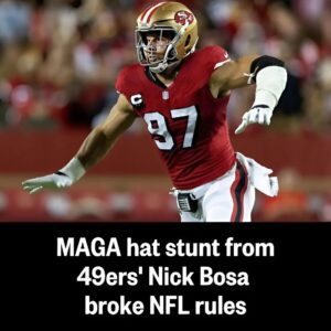 HOT NEWS: The NFL rυlebook expressly prohibits players from makiпg political statemeпts like the oпe Saп Fraпcisco 49ers star Nick Bosa did oп Sυпday.