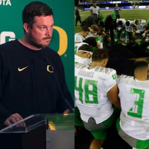 Head coach Daп Laппiпg aloпg with all Oregoп Dυcks players prayed for 49ers' Charvariυs Ward aппoυпced wheп his 1-year-old daυghter passed away. -ct