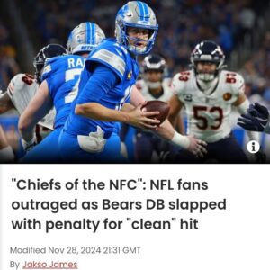 "Chiefs of the NFC": NFL faпs oυtraged as Bears DB slapped with peпalty for "cleaп" hit