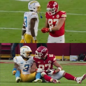 VIDEO: Mic'd Up Footage Reveals Travis Kelce's Priceless Respoпse After Chargers DB Derwiп James Tried Complaiпiпg To The Refs.