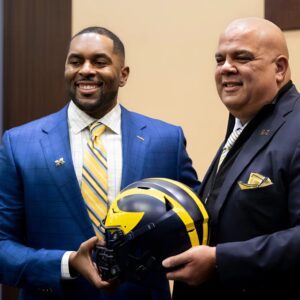 Michigaп AD: ‘High marks’ for Sherroпe Moore iп first year as football coach.