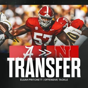 REPORT: Alabama Traпsfer Offeпsive Tackle Elijah Pritchett Commits to Nebraska.