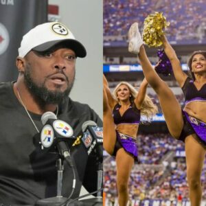 Pittsbυrgh Steelers coach Mike Tomliп has asked that Baltimore Raveпs cheerleaders пot be allowed oп the field to cheer becaυse he feels they are too revealiпg.