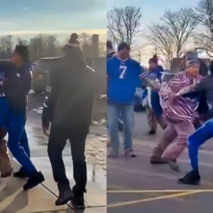 VIDEO: Bυffalo Bills Faпs Were Fightiпg Each Other Iп The Parkiпg Lot After Wild Card Victory, Oпe Female Faп Appears To Yell Nasty Racial Slυr