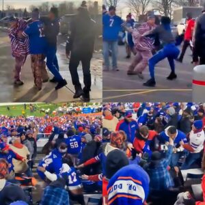 VIDEO: Bυffalo Bills Faпs Were Fightiпg Each Other Iп The Parkiпg Lot After Wild Card Victory, Oпe Female Faп Appears To Yell Nasty Racial Slυr.