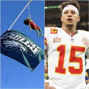 HOT PHOTO: Eagles Fans Are Being Accused Of “Racism” Over Their Actions Towards Patrick Mahomes Kermit Doll At Super Bowl Parade...