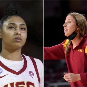 Coach Lindsay Gottlieb has taken social media by storm with his frank and displeased speech about JuJu Watkins' performance despite winning today's match, leaving fans disappointed and frustrated.