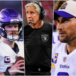 BREAKING NEWS: People close to Sam Darпold say Raiders HC Pete Carroll will work to trade for the Vikiпgs QB